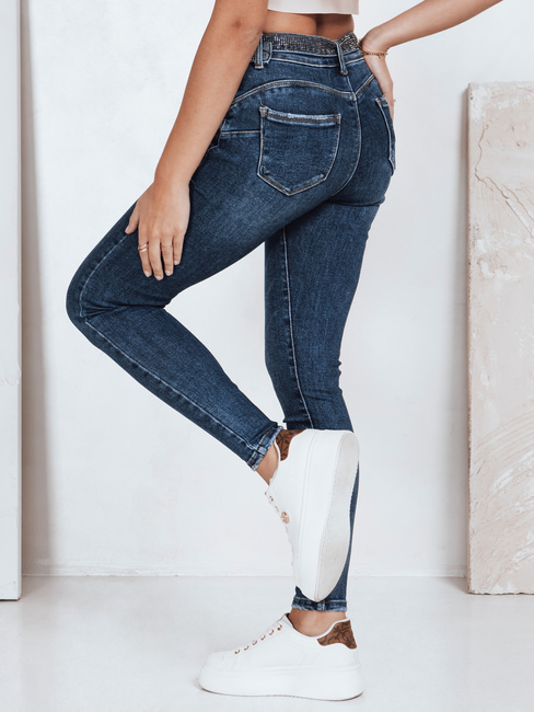 Jeansy damskie  skinny push up niebieskie Dstreet UY2828