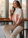 Sweter damski STRIPELO różowy Dstreet MY2417