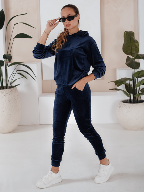 Granatowy damski komplet welurowy SO COMFY Dstreet AY0884