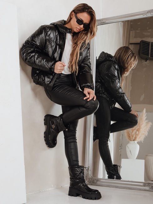 Buty damskie trapery czarne Dstreet ZY1299