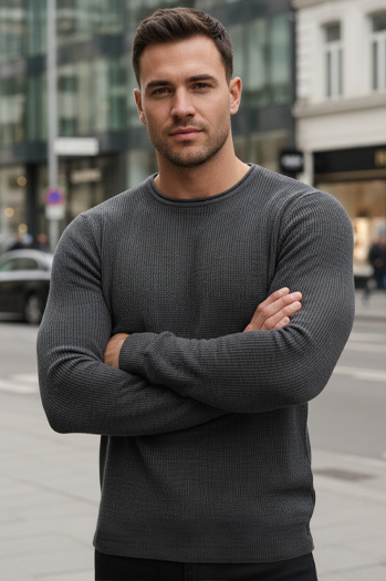 Sweter męski antracytowy WX2293z