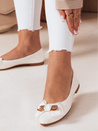 Baleriny damskie na płaskim obcasie TEDBOW białe Dstreet ZY0768