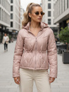 Kurtka damska pikowana z kapturem jasnoróżowa Dstreet TY5532