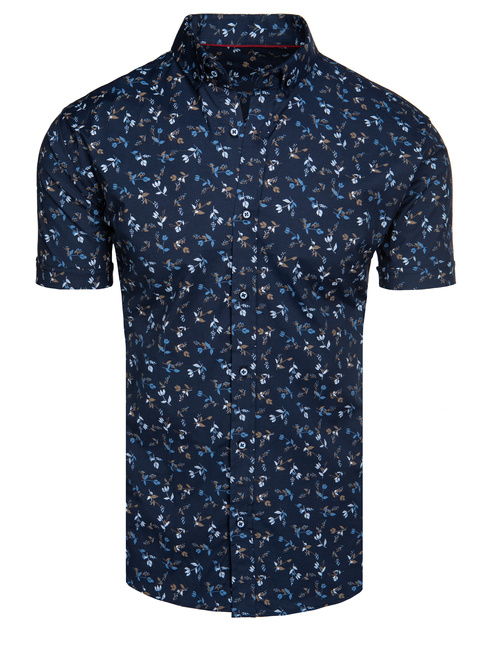 Koszula męska z krótkim rękawem granatowa Dstreet KX1042