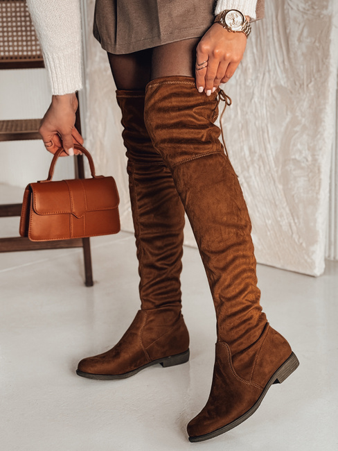 Kozaki damskie kamelowe Dstreet ZY0574