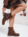 Botki damskie brązowe Dstreet ZY1149