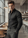 Koszula męska SLIM FIT elegancka gładka czarna Dstreet DX2599