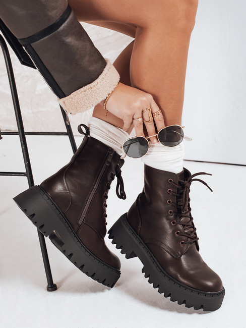 Trapery damskie ocieplane brązowe Dstreet ZY1206