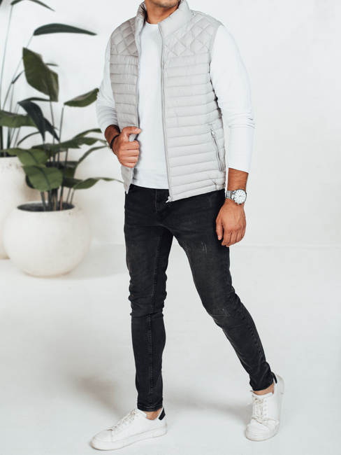 Kamizelka męska pikowana jasnoszara Dstreet TX5078