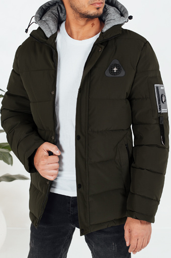 Kurtka męska zimowa z kapturem zielona Dstreet TX5092