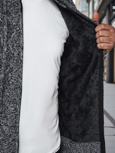 Sweter męski rozpinany szary Dstreet WX2251z