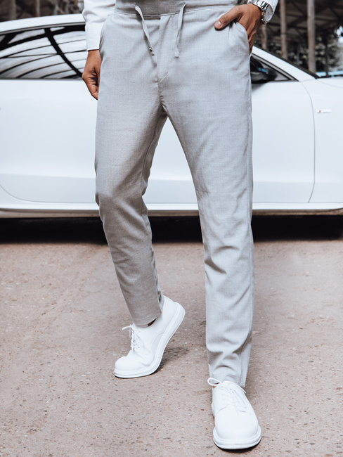 Spodnie męskie chino jasnoszare Dstreet UX4415