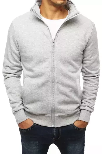 Bluza męska rozpinana bez kaptura szara BX4109