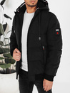 Kurtka męska zimowa z kapturem czarna Dstreet TX5087