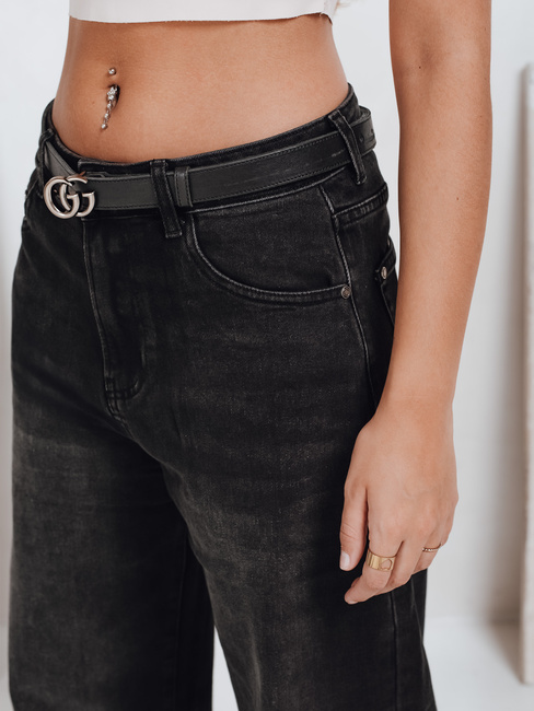 Jeansy damskie balloon fit czarne Dstreet UY2741