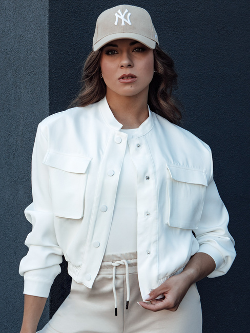 Kurtka damska bomberka PRIEV biała Dstreet TY4305