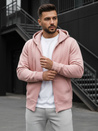 Bluza męska z kapturem różowa Dstreet BX4834