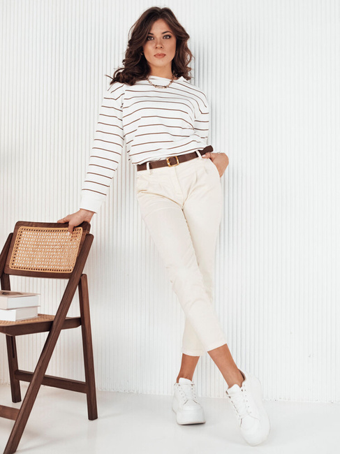 Spodnie damskie chinosy CHITRAS ecru Dstreet UY1884