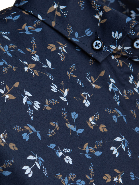 Koszula męska z krótkim rękawem granatowa Dstreet KX1042