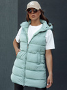 Kamizelka damska pikowana z kapturem BRITA miętowa Dstreet TY4511