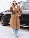 Płaszcz zimowy damski klasyczny trench brązowy Dstreet NY0761