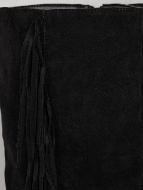 Kozaki damskie zamszowe czarne Dstreet ZY1337