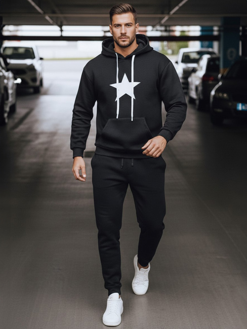 Bluza męska z kapturem czarna Dstreet BX5924