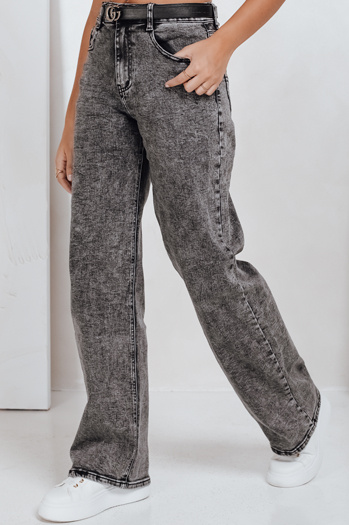Jeansy damskie wide leg czarne Dstreet UY2747
