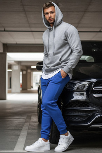 Spodnie męskie dresowe niebieskie Dstreet UX2710