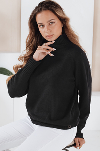 Sweter damski półgolf czarny Dstreet MY2533