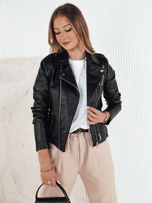 Kurtka skórzana damska ramoneska RUBIO czarna Dstreet TY4195