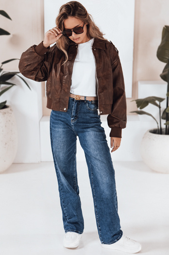 Jeansy damskie wide leg niebieskie Dstreet UY2814