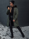 Parka damska zimowa TRENDNEL dwustronna z kapturem  zielona Dstreet TY4589