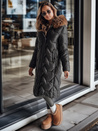 Kurtka damska pikowana długa WINTERACT czarna Dstreet TY4778