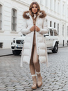 Kurtka zimowa damska pikowana z futerkiem STYLEBELLA biała Dstreet TY4610