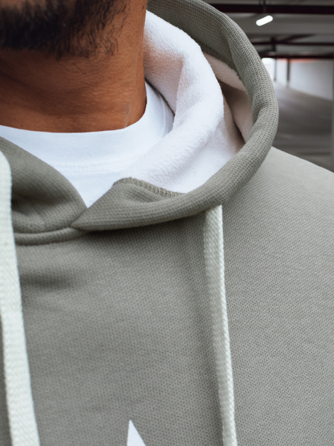 Bluza męska z kapturem khaki Dstreet BX5928