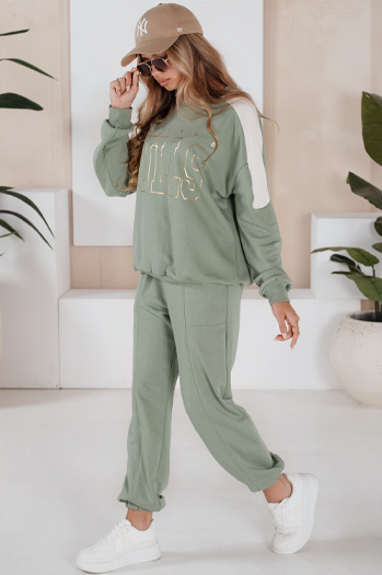 Komplet dresowy damski BULLS jasnozielony Dstreet AY0899