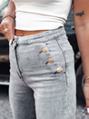 Spodnie jeansowe damskie ZIPELLA z wysokim stanem baggy szare Dstreet UY2207