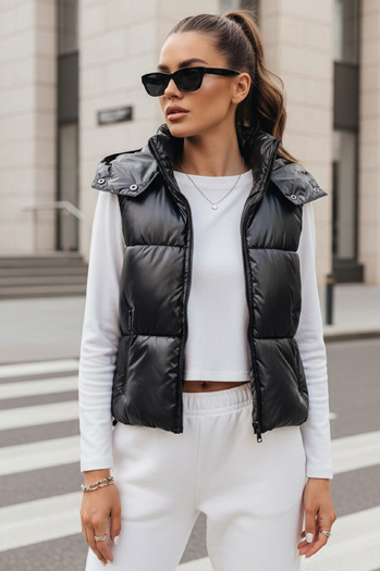 Kamizelka damska pikowana OSHE czarna Dstreet TY3706