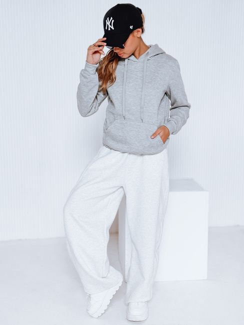 Bluza damska BASIC z kapturem szara BY0155