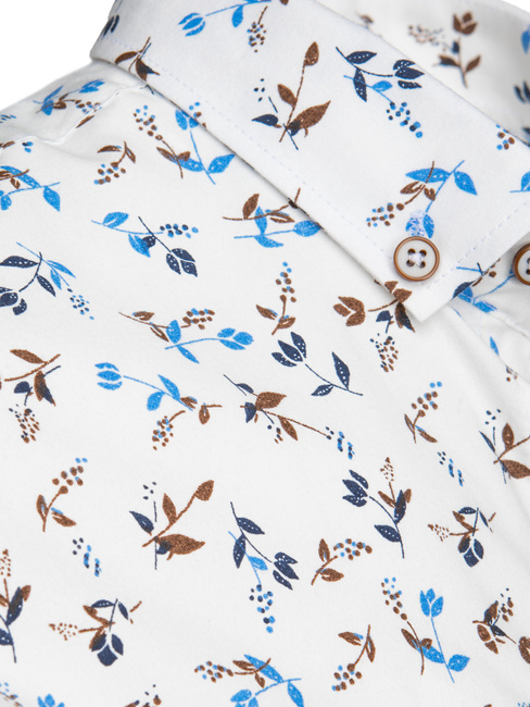 Koszula męska z krótkim rękawem biała Dstreet KX1040