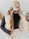 Kamizelka damska pikowana URBANELLE beżowa Dstreet TY4973