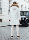 Kurtka damska zimowa VIRELIA pikowana z kapturem biała Dstreet TY4938
