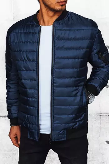 Kurtka męska pikowana bomber jacket granatowa Dstreet TX4416