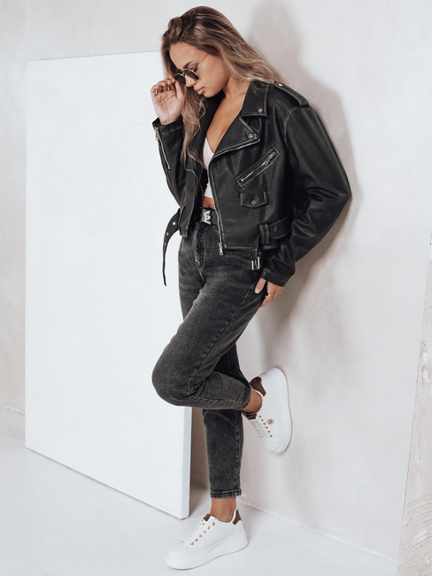 Jeansy damskie mom fit czarne Dstreet UY2740