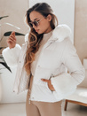 Kurtka damska zimowa YOUWARM krótka pikowana z futerkiem biała Dstreet TY5007