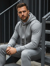 Bluza męska z kapturem szara BX3646