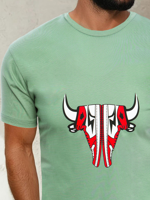 T-shirt męski jasnozielony Dstreet RX4930