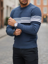 Sweter męski w paski niebieski Dstreet WX2325