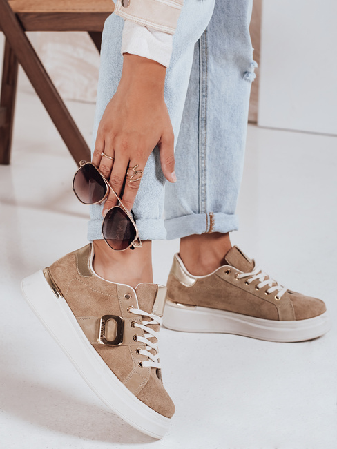 Trampki damskie beżowe Dstreet ZY1067